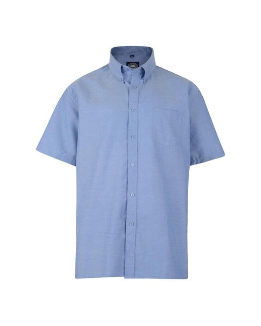 KAM Jeanswear Blue Kam Short Sleeve Shirt Plus Size for men