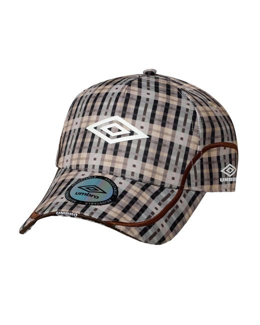 Umbro Gray Checked Logo Baseball Cap