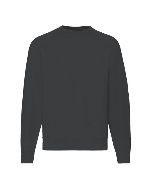 Fruit Of The Loom Gray Raglan Sleeve Belcoro Sweatshirt (Light Graphite) for men