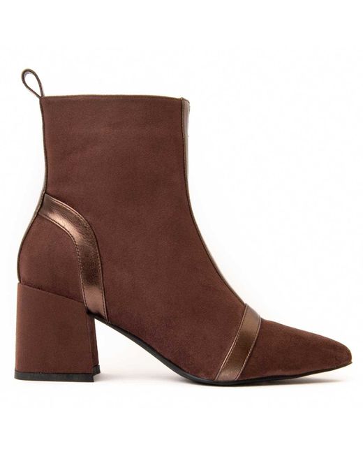 Montevita Brown Heel Ankle Boot Cella