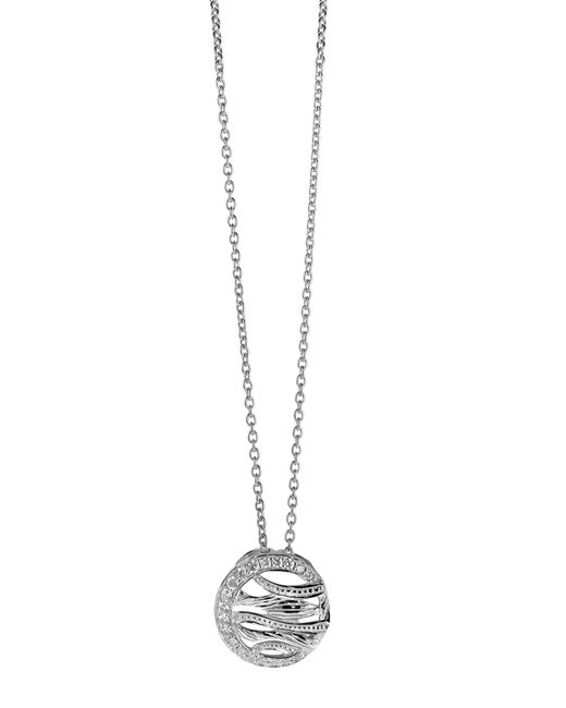 Orphelia White 925 Sterling Chain With Pendant