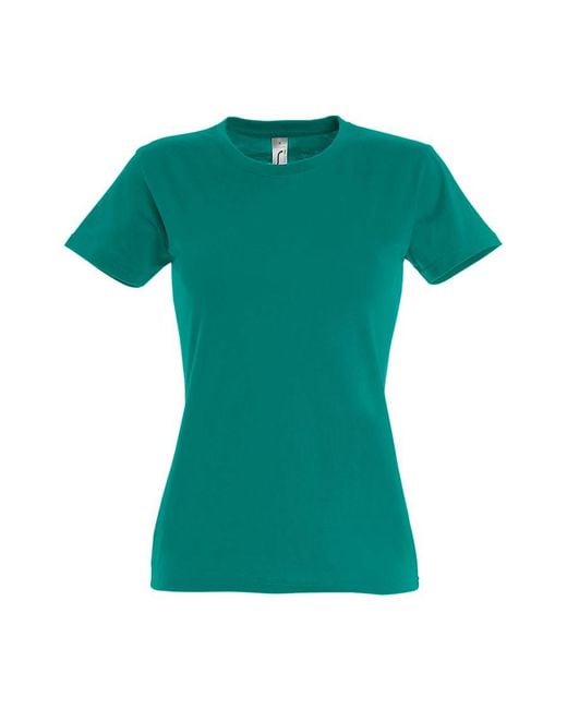 Sol's Green Ladies Imperial Heavy Short Sleeve T-Shirt Cotton