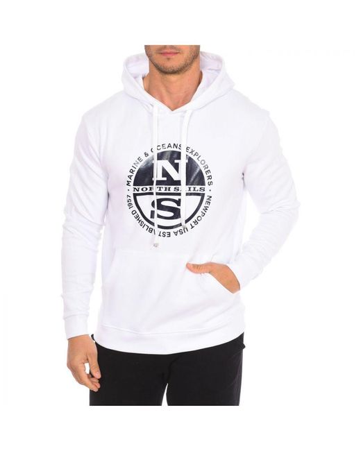North Sails White Hoodie 9022980 for men