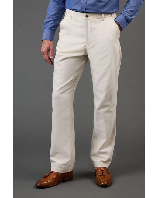 MAINE Black Linen Blend Straight Fit Trousers Cotton for men
