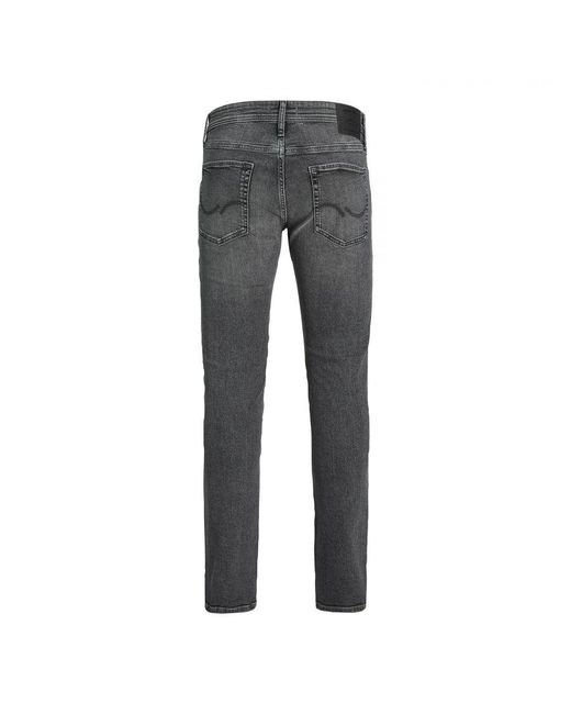 Jack & Jones Gray Glenn Original Slim Fit Comfortable Denim Jeans Cotton for men