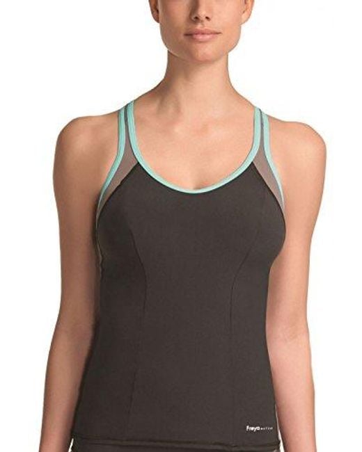 Freya Black Active Swim Tankini Top Mocha