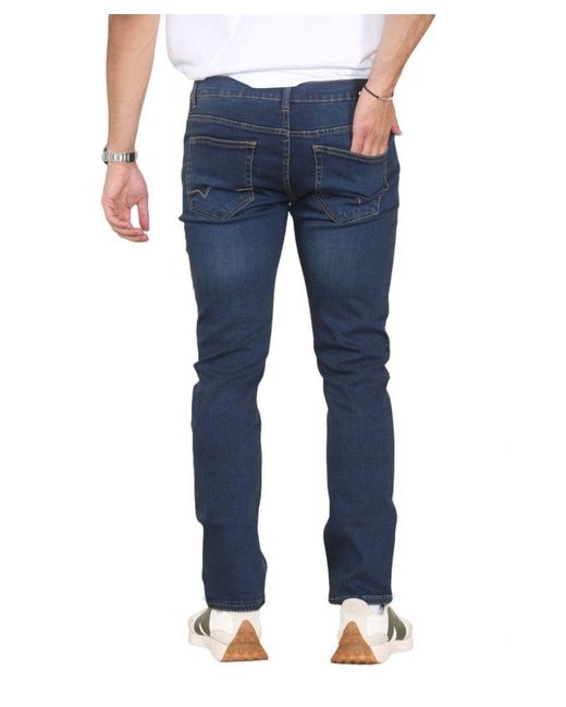 MYT Blue Straight Leg Jeans Hyper Stretch Denim for men