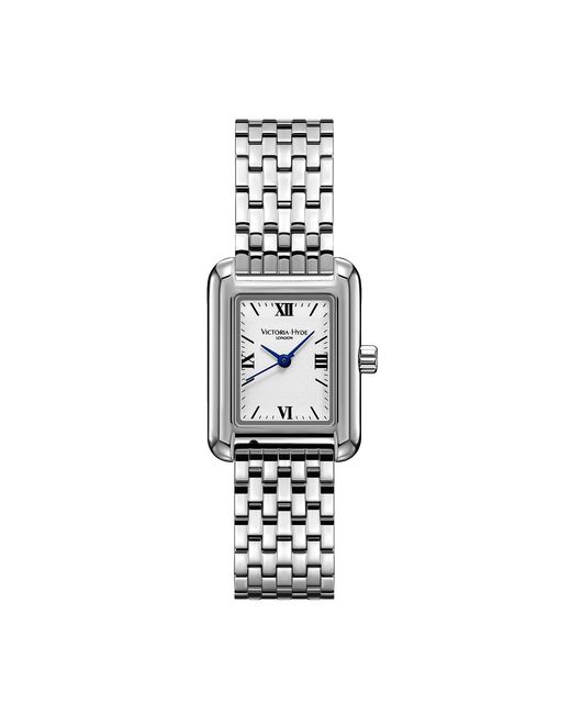 Victoria Hyde London White Retro-Watch- Stainless Steel