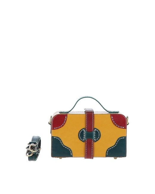 Ashwood Leather Yellow 'Adelaide' Shoulder Bag