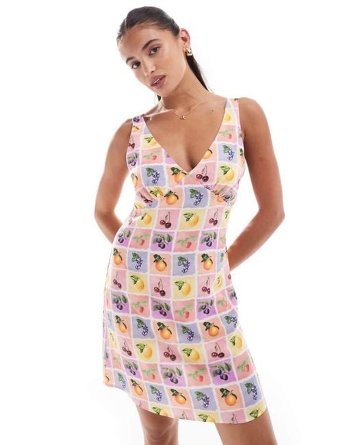 ASOS White Linen Mix Mini Summer Dress