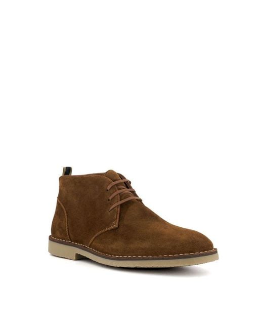 Dune Brown Cashed - - Casual Chukka Boots Leather for men