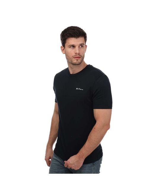 Ben Sherman Blue Script Logo T-Shirt for men