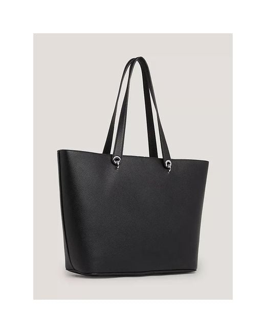Tommy Hilfiger Black Th Emblem Tote Bag for men