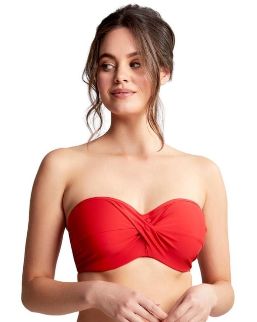 Panache Red Sw1303 Anya Riva Bandeau Bikini Top