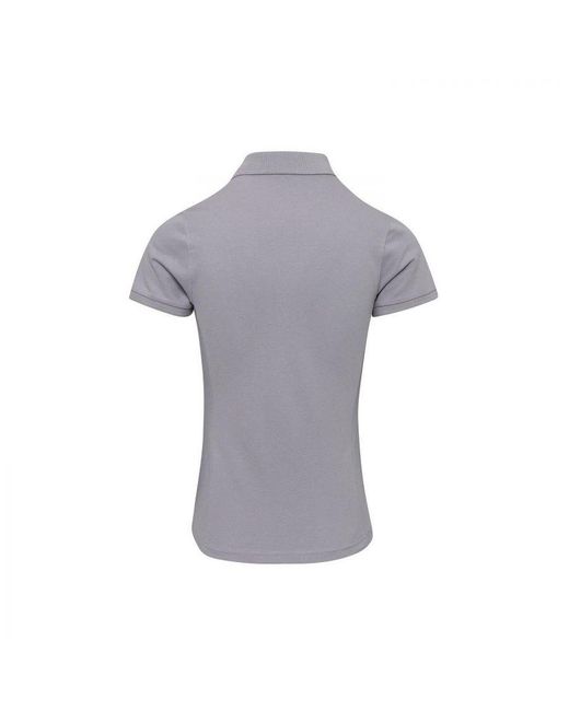PREMIER Gray Ladies Coolchecker Plus Polo Shirt