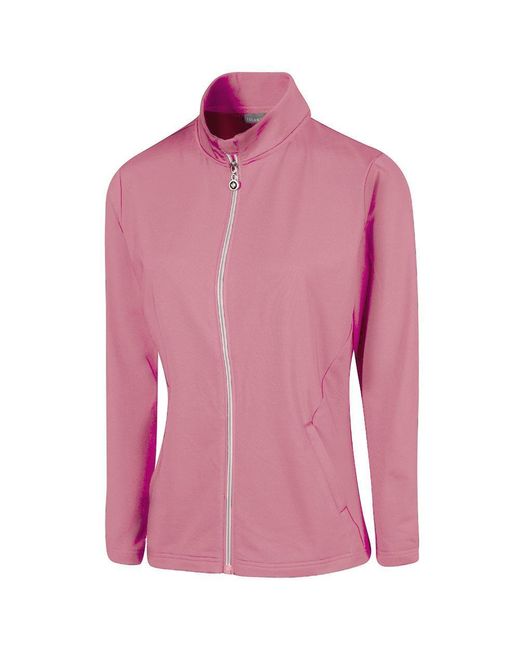 Island Green Pink Ladies Essential Golf Jacket