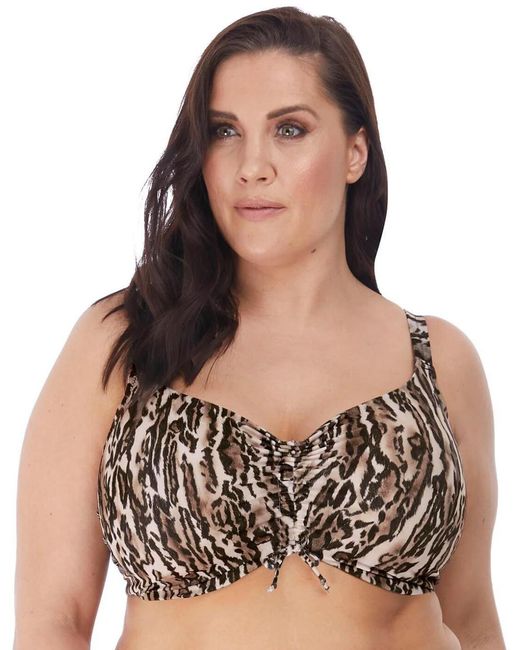 Elomi Black Fierce Crop Bikini Top