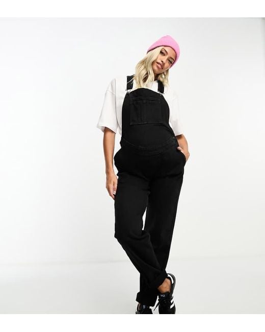 ASOS Black Design Denim Dungarees