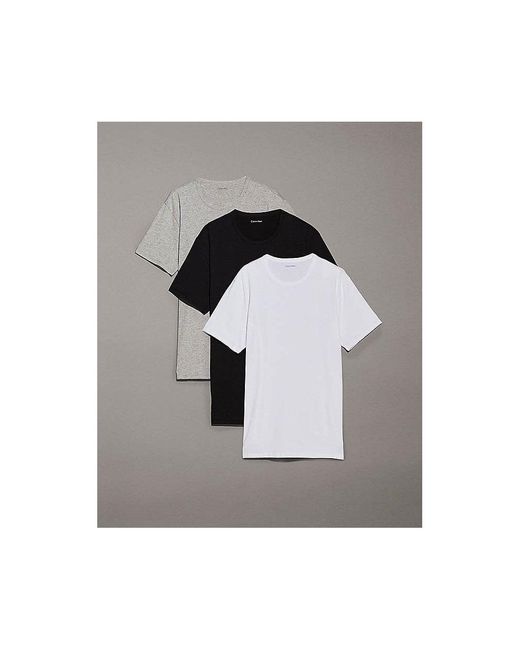 Calvin Klein Kurzarm T-Shirts 3Er Pack Für Herren in Gray für Herren