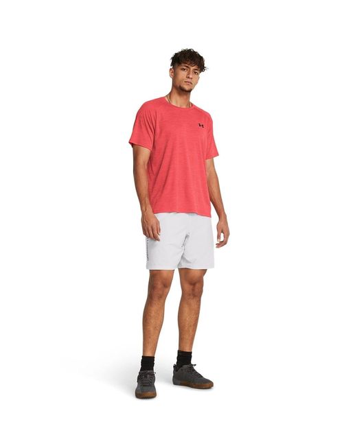 Under Armour Red Graphic Shorts for men