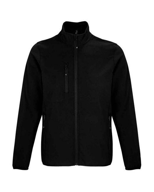 Sol's Black Falcon Recycled Soft Shell Jacket for men