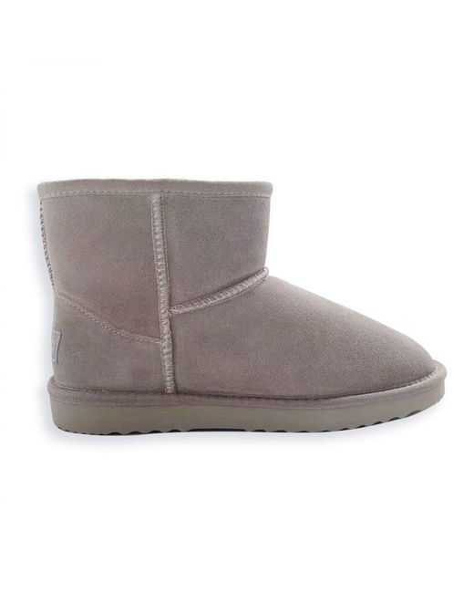 Aus Wooli Gray Australia Short Sheepskin Ankle Boot