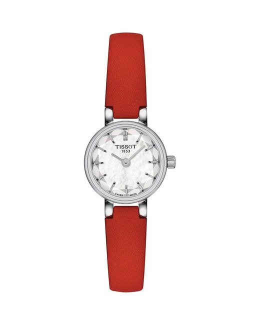 Tissot Red T- Lady Lovely Watch T1400091611100 Leather