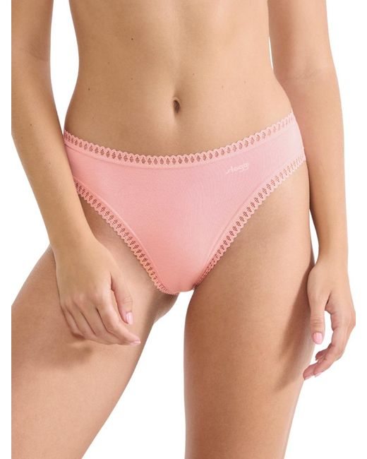 Sloggi Pink Go Crush High Leg Briefs (3 Pack)