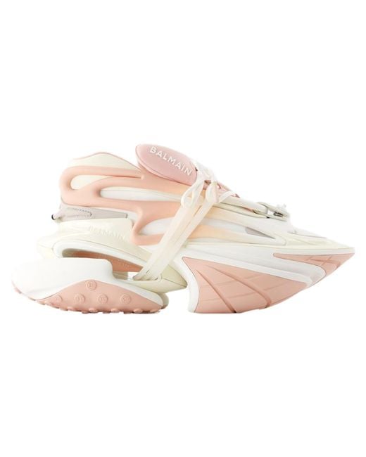 Balmain Pink Unicorn Low Sneakers