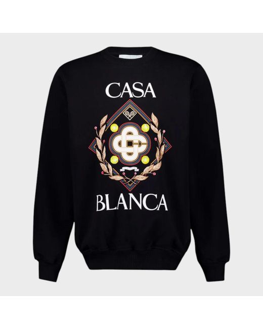 Casablanca Blue Championship Diamond Printed Sweatshirt Cotton for men