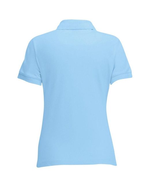 Fruit Of The Loom Blue Lady-Fit 65/35 Short Sleeve Polo Shirt (Sky)