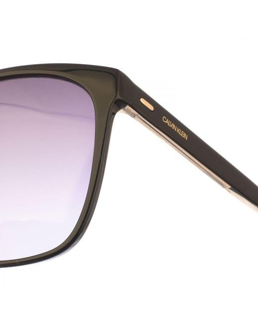 Calvin Klein Brown Butterfly-Shaped Acetate Sunglasses Ckj21707S