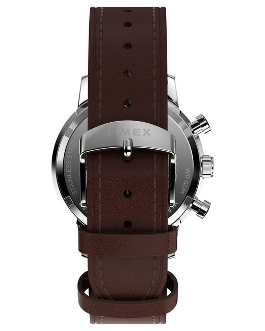 Timex Brown Marlin Chrono Watch Tw2W51400 Leather (Archived) for men