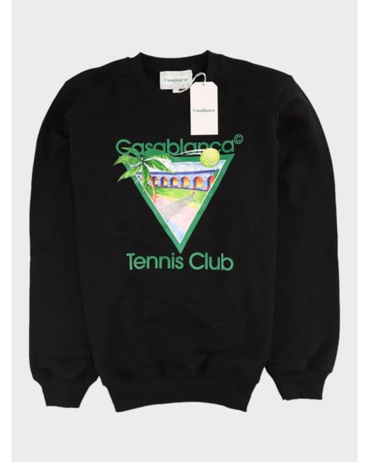 Casablanca Black Tennis Club Sweatshirt for men
