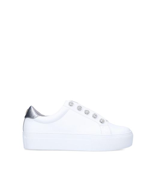 Kurt Geiger White Leather Kgl Liviah Sneakers