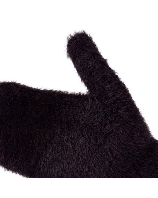 Trespass Black Ladies Seth Knitted Ski Mittens (Dark)