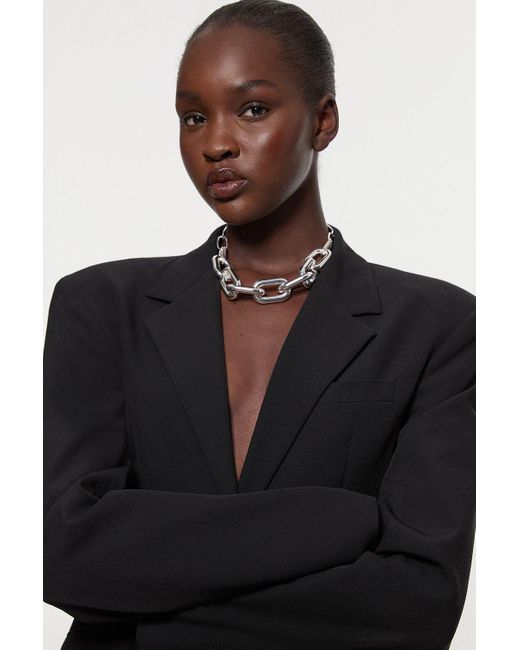 Karen Millen Black Chunky Chain Statement Necklace