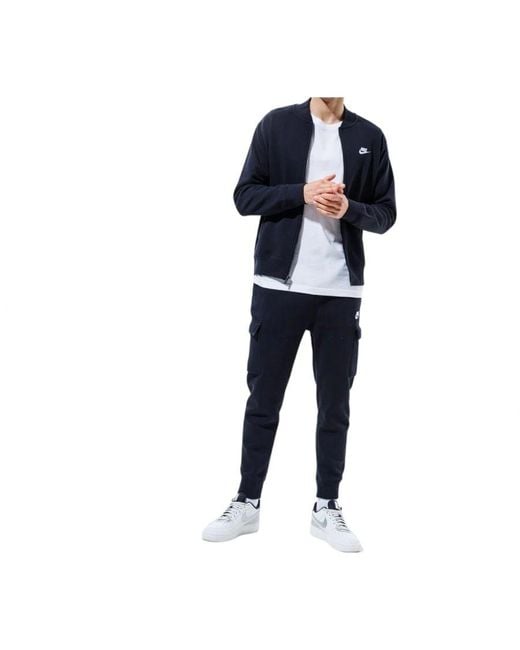 Nike Cd3129 Sportswear Club Fleece Cargo Joggers Cotton in Blue