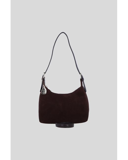 Ashwood Leather White Real And Suede Shoulder Bag With Detachable Crossbody Strap
