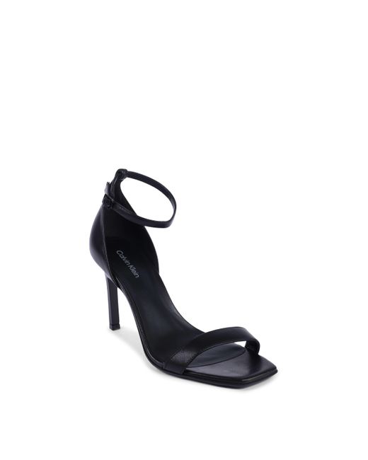 Calvin Klein White Kiara Sandals Leather High Heels