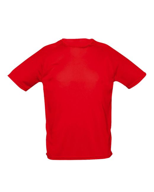 Sol's Red Sporty Short Sleeve Performance T-Shirt for men