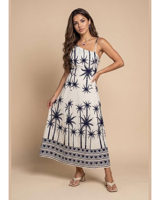Urban Bliss Natural Boarder Print Maxi Dress