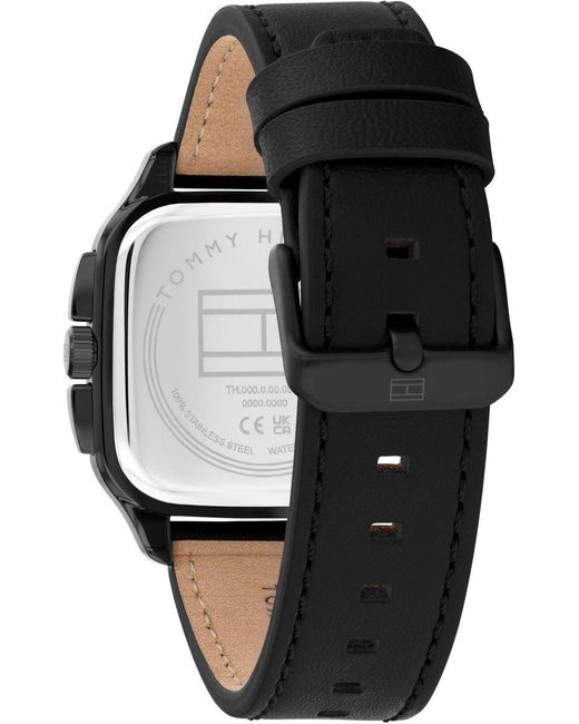 Tommy Hilfiger Black Herald Watch 1792220 Leather for men