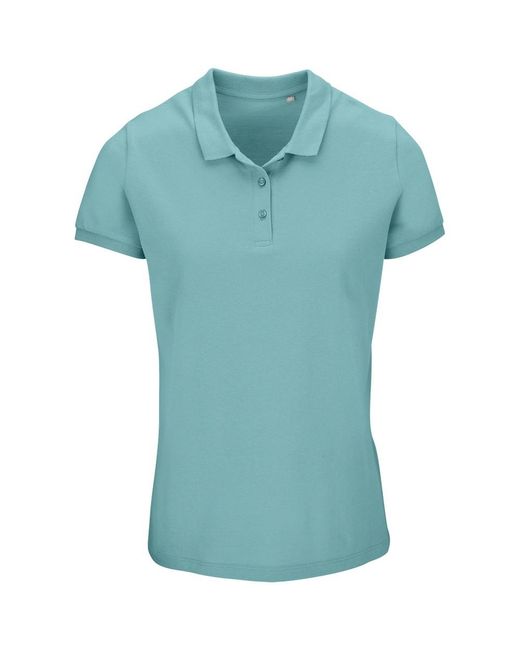 Sol's Blue Ladies Planet Piqué Organic Polo Shirt (Pool)