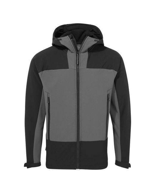 Craghoppers "Expert Active" Softshelljacke Mit Kapuze Für Herren (Anthrazitgrau/Schwarz) in Gray für Herren