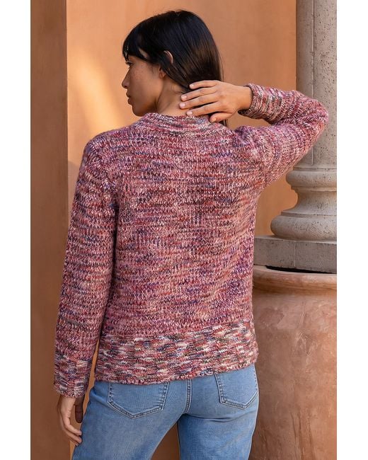 Roman Purple Petite Contrast Knitted Jumper