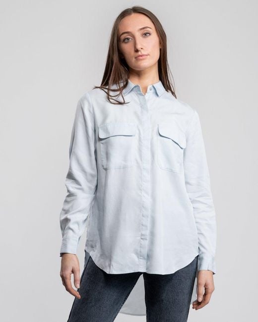 Great Plains FCUK White Timed Out Trencel Shirt