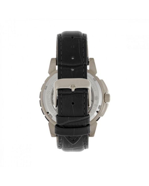 Reign Metallic Philippe Automatic Skeleton Leather-Band Watch for men