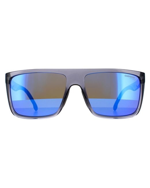 Carrera Blue Rectangle Mirror Sunglasses for men