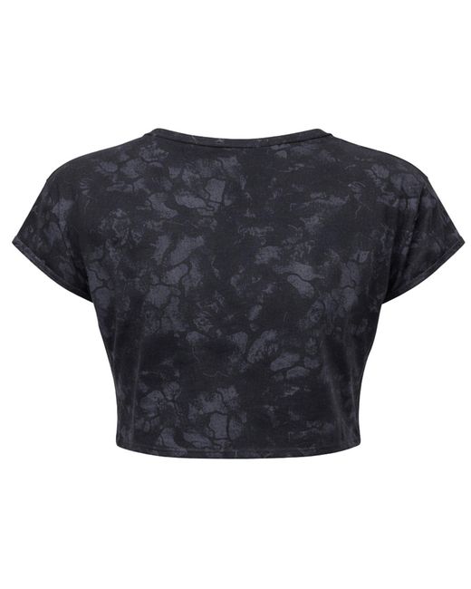 GYMSHARK Black Kk Twins Raw Crop Top Cotton